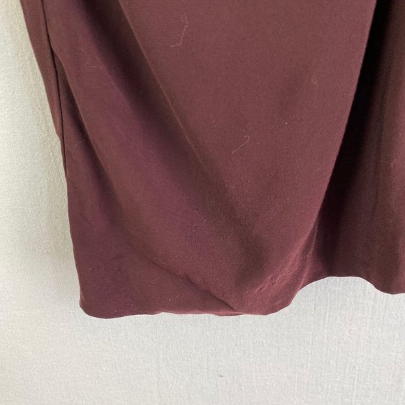 ZARA Burgundy Deep V Dress - Picture 4 of 7